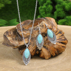 Women's Fashion Earrings And Necklace Set