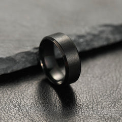 Stainless Steel Ring Men's Matte Wide Titanium Steel Ornament