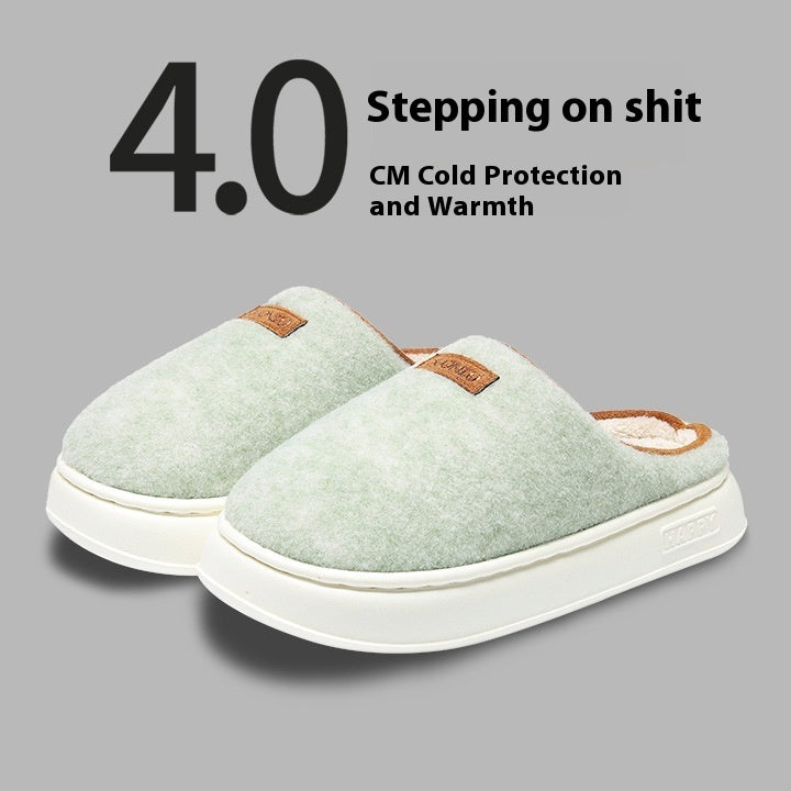 Cotton Slippers Women's Winter Solid Color