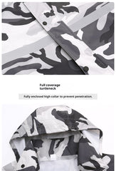 Gray Camouflage Raincoat Rain Pants Suit Men