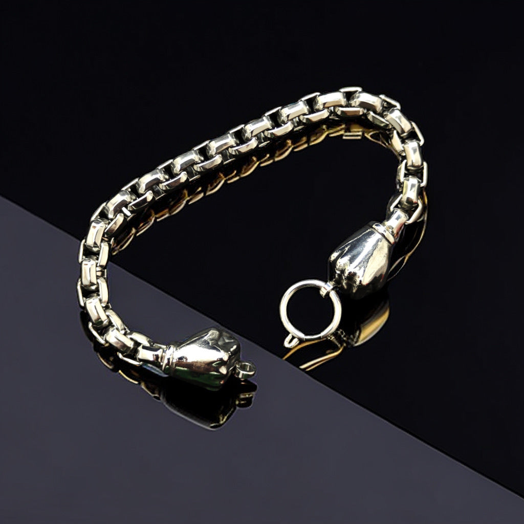 Titanium Steel Vintage Fist Bracelet Men Ornament