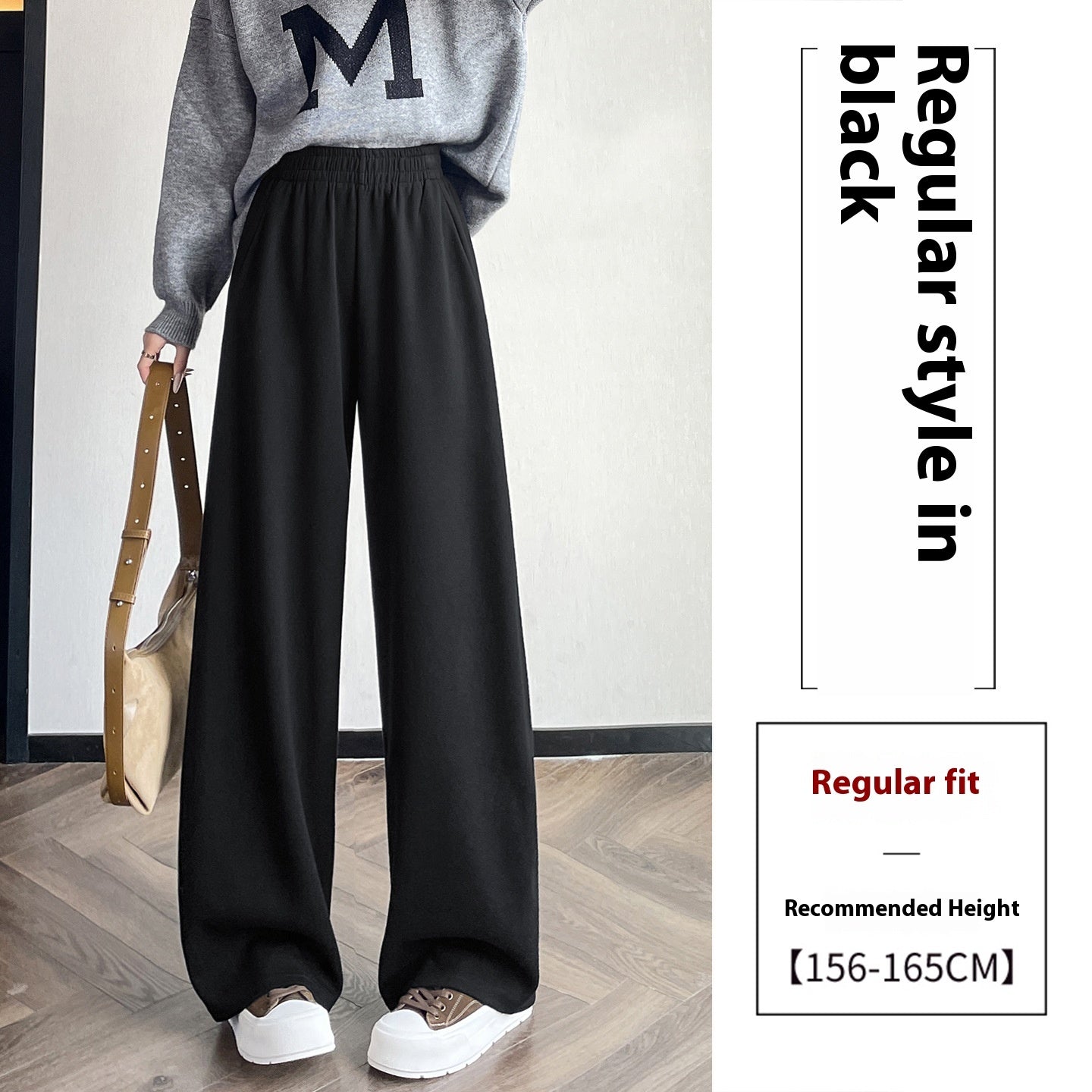 Narrow Wide-leg Pants Women's Small Loose Draping Effect