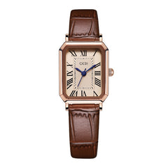 Women's All-match Waterproof Retro Small Square Watch