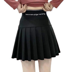 Spring And Summer Letter Pleated Skirt For Women