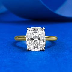 Silver New Fat Square High Carbon Diamond Wind Ring Versatile Style