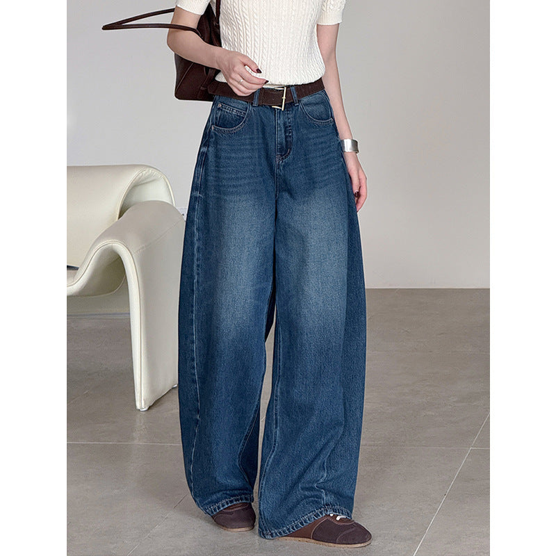 Women's Loose Casual High Waisted Wide Leg Jeans
