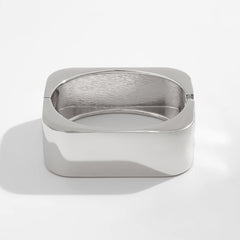 Metal Texture Glossy Spring Bracelet Female Geometric Square Mirror Bracelet