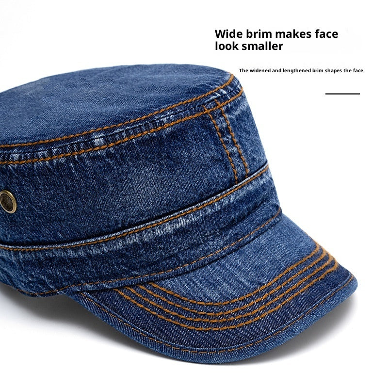 Flat-top Cap Men's Big Head Circumference Fashion Peaked Cap