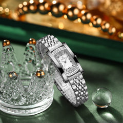 Affordable Luxury Fashion Waterproof Women's Square Quartz Wrist Watch