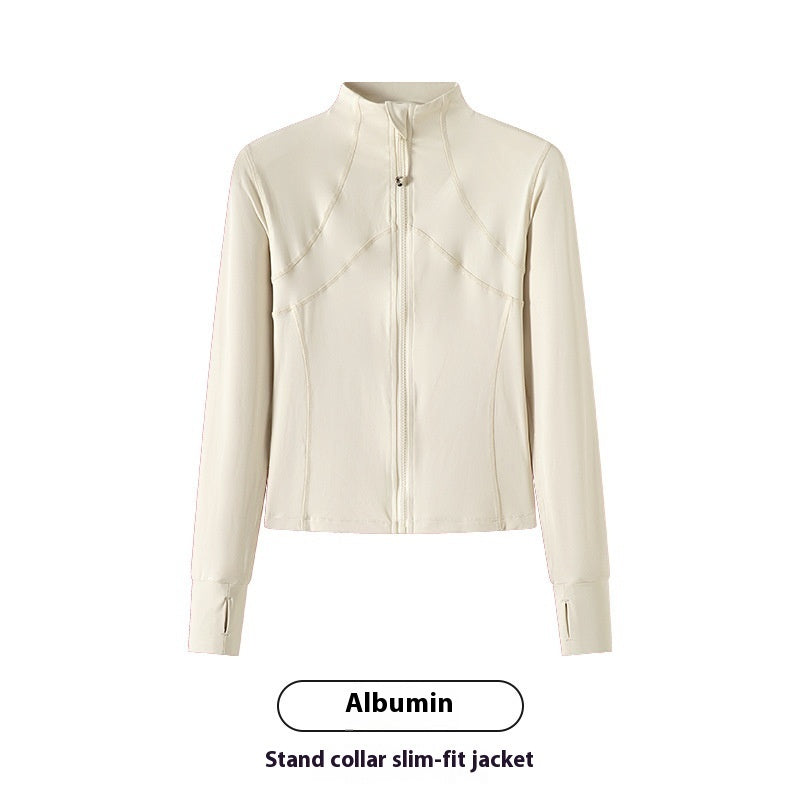 Sports Coat Workout Clothes Women's Long-sleeved Top Running