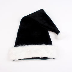 Black Christmas Hat Halloween Plush Hat Thickened Plus-sized Christmas Hat