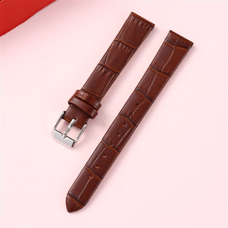 Double-sided Head Layer Cowhide Strap Bamboo Pattern