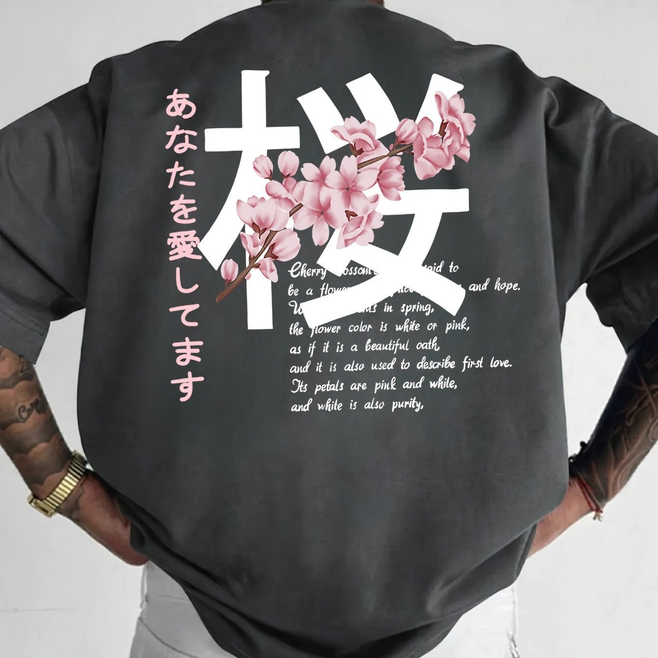 Men's Short-sleeved T-shirt Cotton Fabric Loose Design