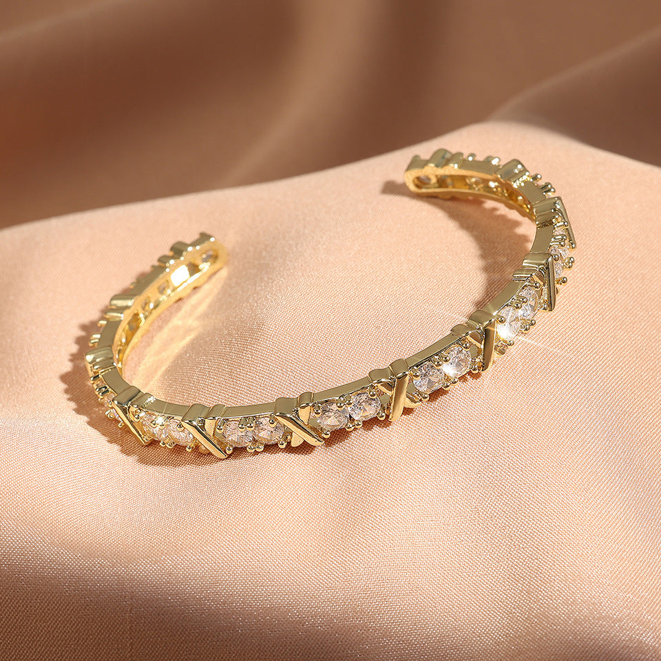 Fashion Inlaid Zircon Bracelet For Men And Women