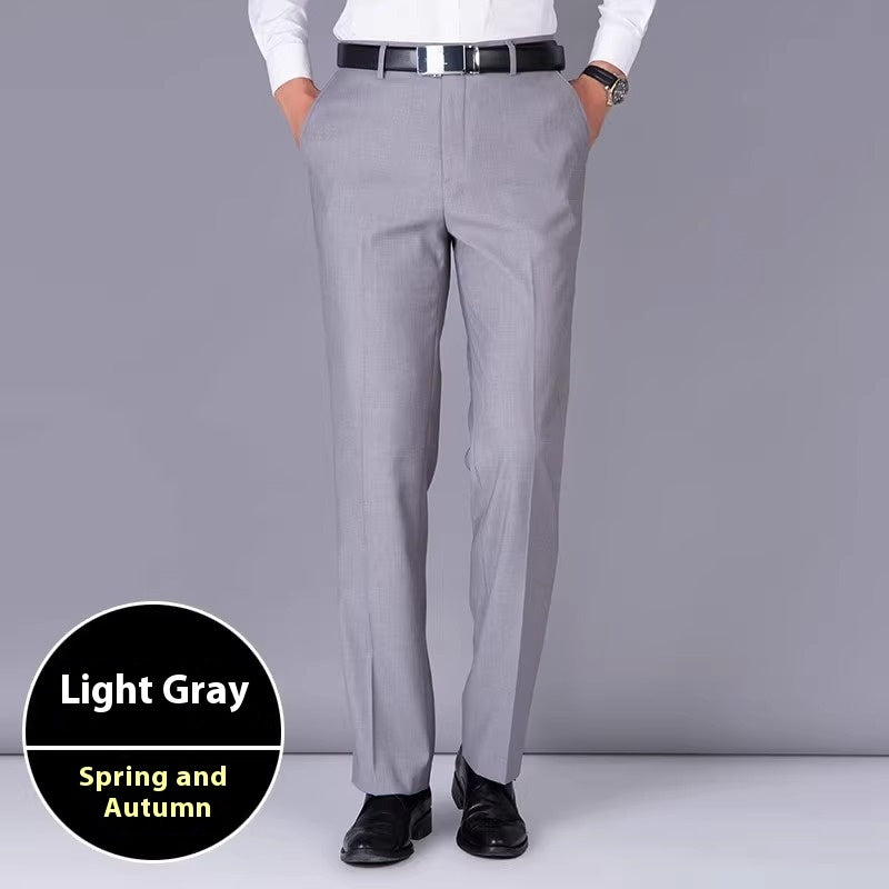 Men's Business Casual Pants Loose Spring And Autumn Straight Suit Pants