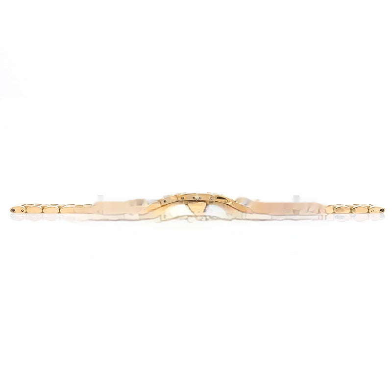 All-steel Solid Five-bead Steel Strap Men And Women Butterfly Clasp