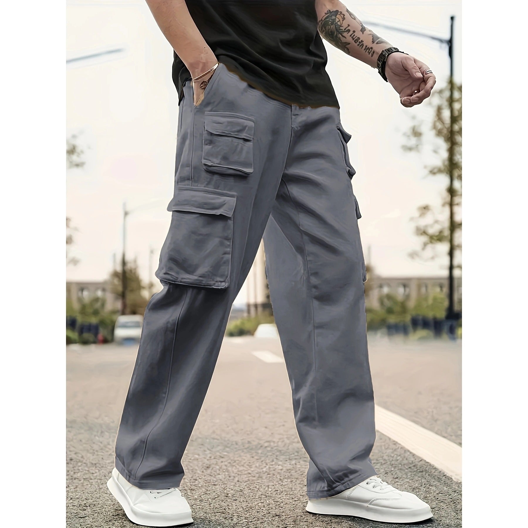 Overalls Casual Sports Pants Loose Men And Women Long