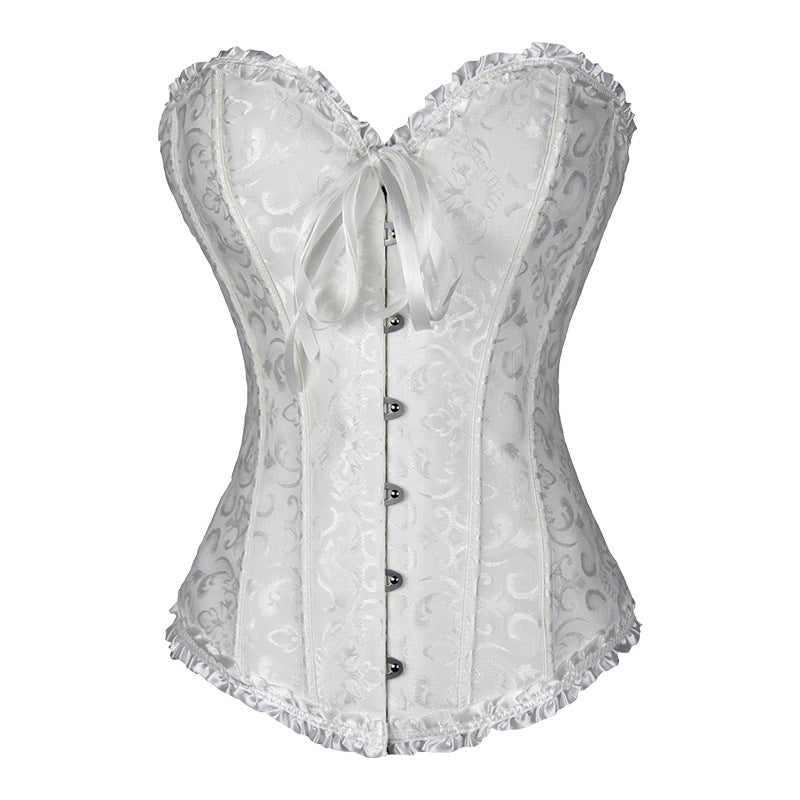 European And American Gathered Waist Court Corset Vest