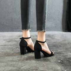 Chunky Heel Ankle-strap Plus Size Plus-sized Women's Shoes