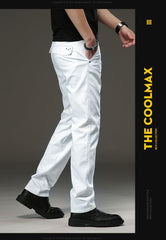 Straight Slim Fit Elasticated Waist Trendy Wild Long Pants For Young Men