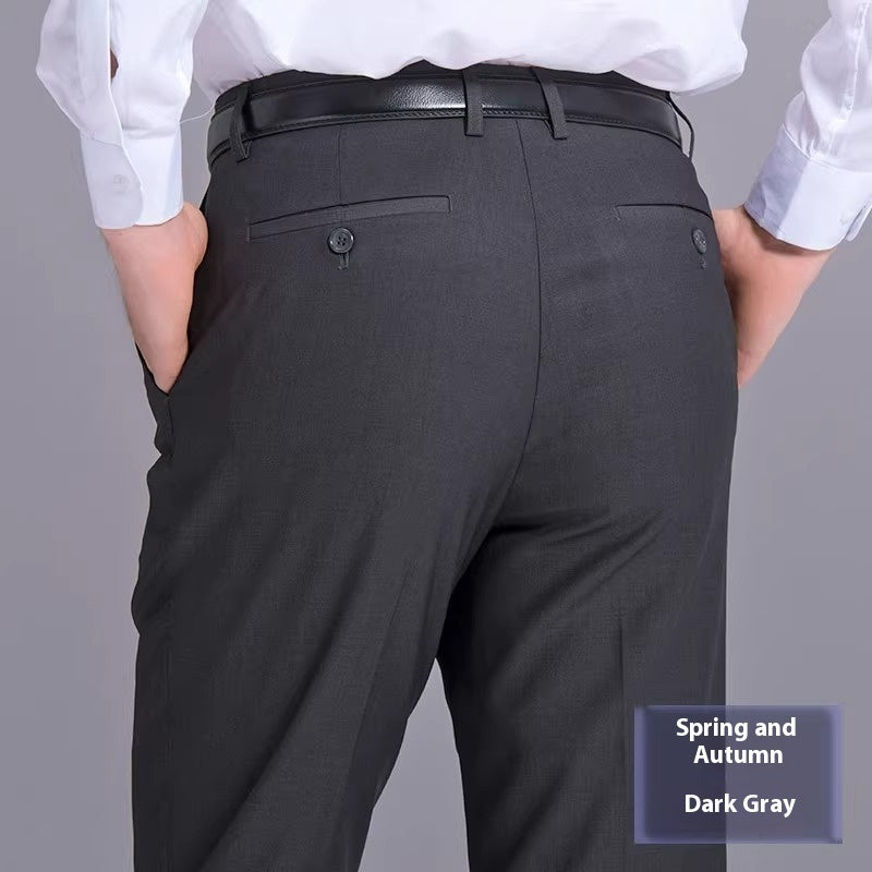 Men's Business Casual Pants Loose Spring And Autumn Straight Suit Pants