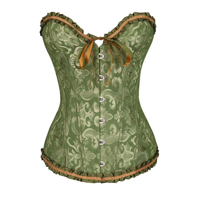 European And American Gathered Waist Court Corset Vest