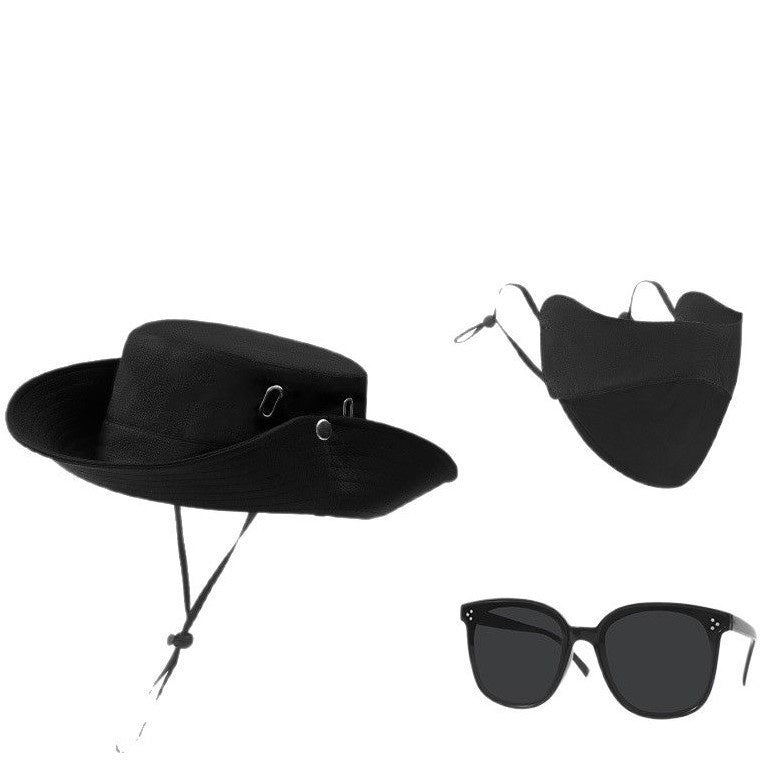 Three-piece Set Cap Fisherman Hat Sun-proof Climbing Equipment