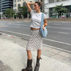 Women's Fashion Retro Dots Printed Low Waist Slim Slimming All-match Tutu