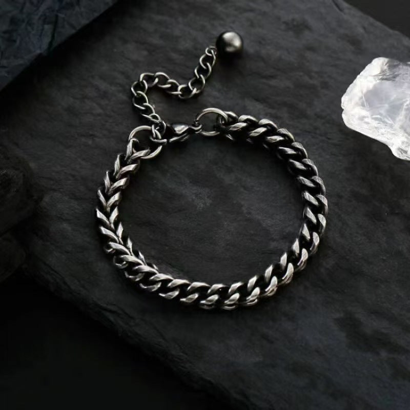Titanium Steel Vintage Men's Cuban Bracelet