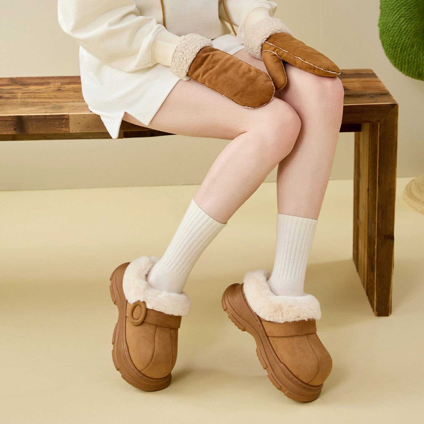 Autumn And Winter Interior Home Non-slip Can Be Worn Outside Fashion Fur Hyoma Women