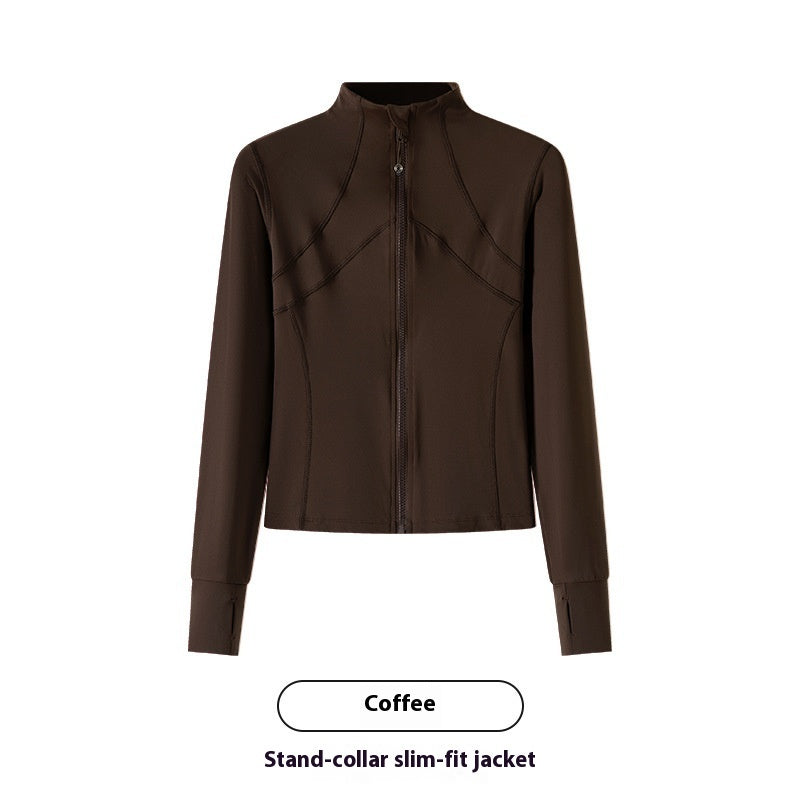 Sports Coat Workout Clothes Women's Long-sleeved Top Running