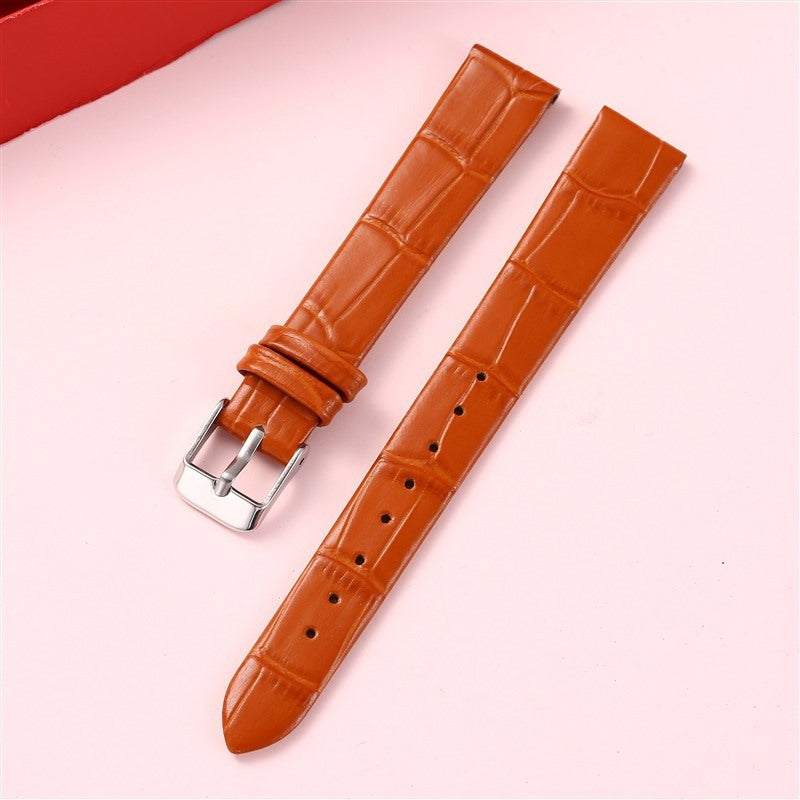 Double-sided Head Layer Cowhide Strap Bamboo Pattern