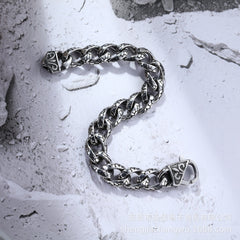 European And American Men's Retro Minimalist Titanium Steel Bracelet