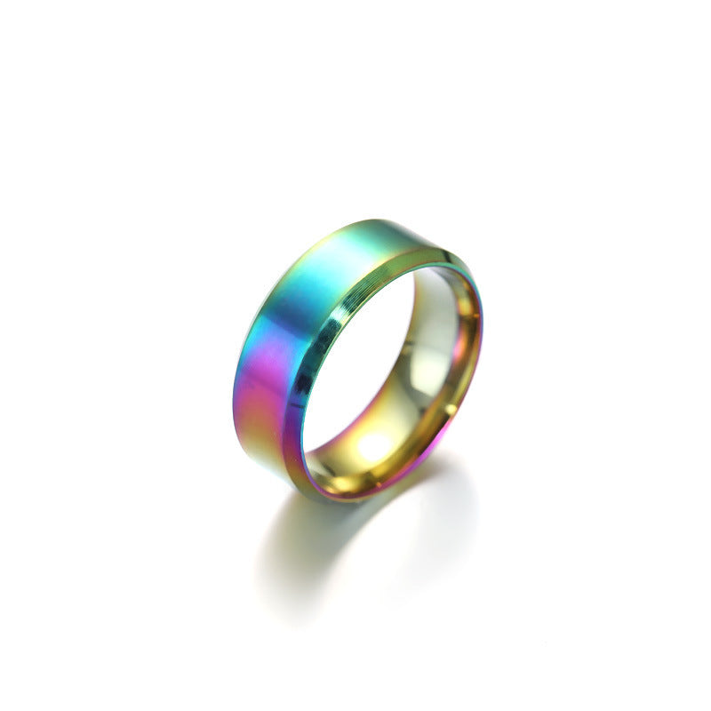 Stainless Steel Ring Men's Matte Wide Titanium Steel Ornament